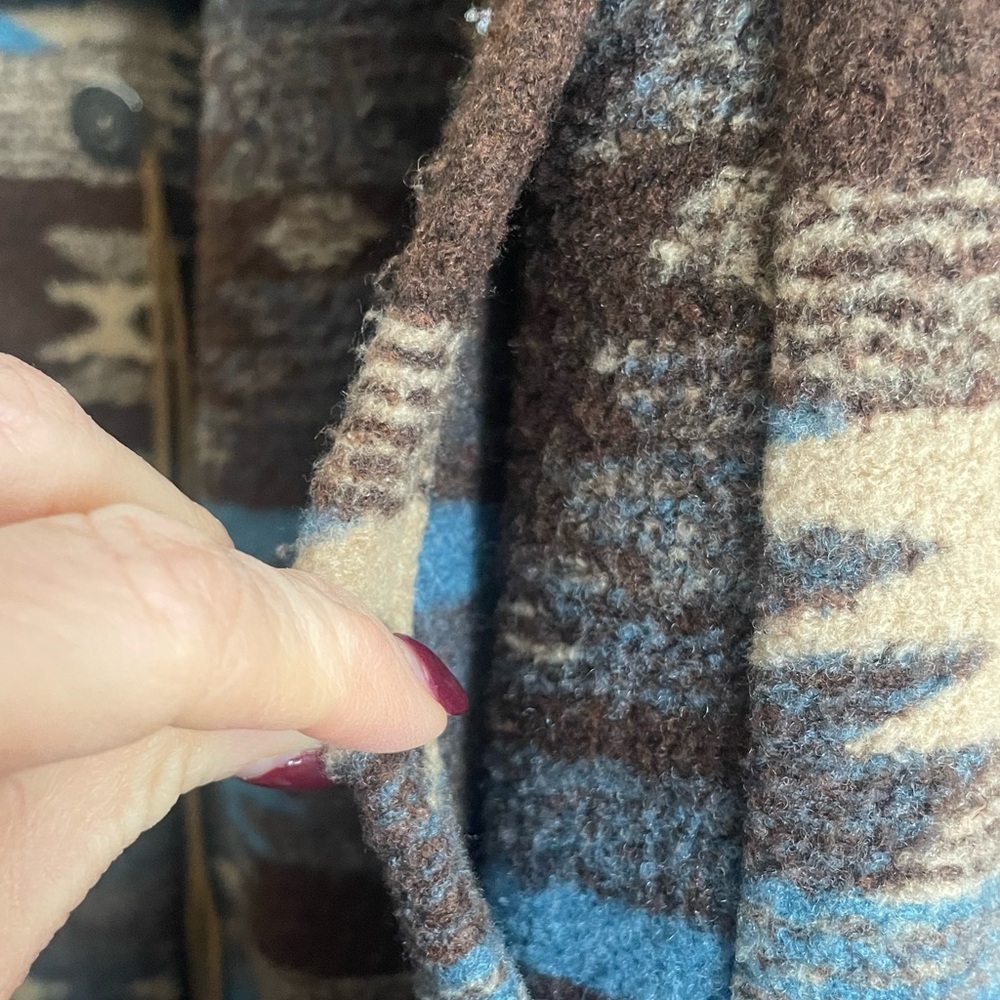 Bear Ridge Outfitters Vintage Duster Blanket Vest Jacket USA Aztec Western 90s L - Picture 14 of 14